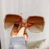 Brand Designer Fashion Oversized Sunglasses Women Plastic Female Big Frame Gradient Sun Glasses UV400  Mujer
