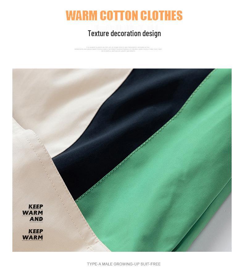 Herren Colorblock Kapuzenjacke - Winddicht, Warm, Lässiger Arbeitskleidungsstil für Frühling & Herbst