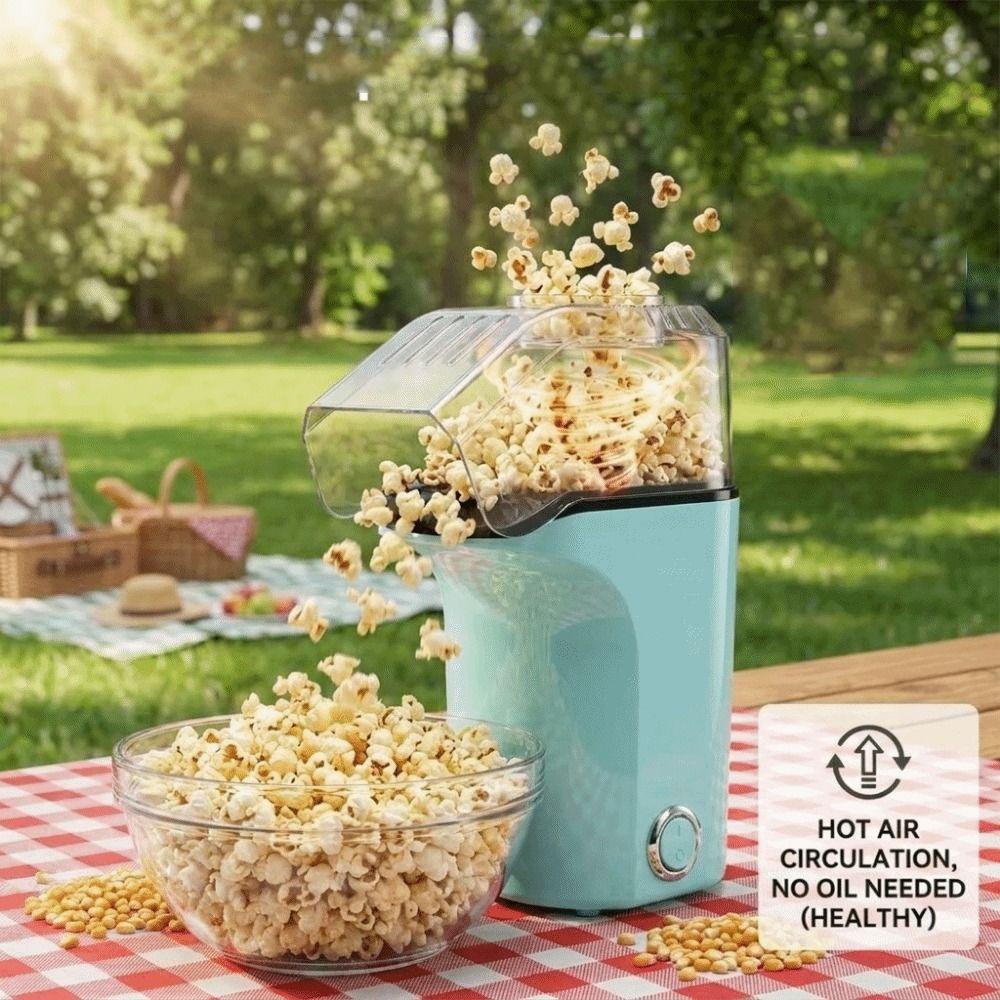 High Popping Rate Hot Air Popcorn Popper Automatic Corn Machine Electric Popcorn Maker  Home Use