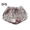 Women Shorts Elastic Drawstring High Waist Sport Shorts Tie-Dye Print Wide Leg Pants Versatile Regular Style Running Shorts