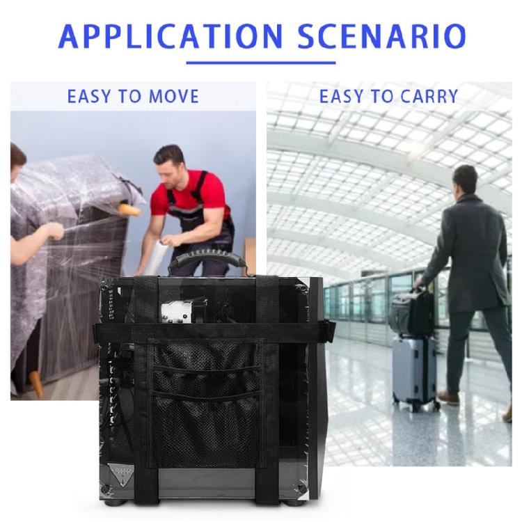 PC Tower Carrying Strap Office Equipment Carrying Adjustable Tower Harness Tear Resistant Oxford Fabric Pocket