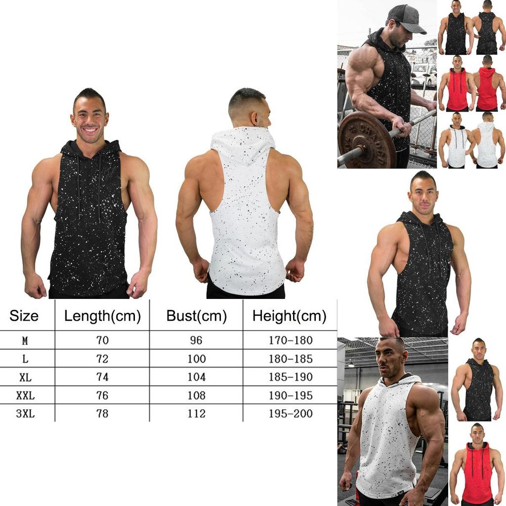 Premium Qualität Herren Fitnessbekleidung Bodybuilding Stringer Hoodie Tanktop Muskelshirt T-Shirt