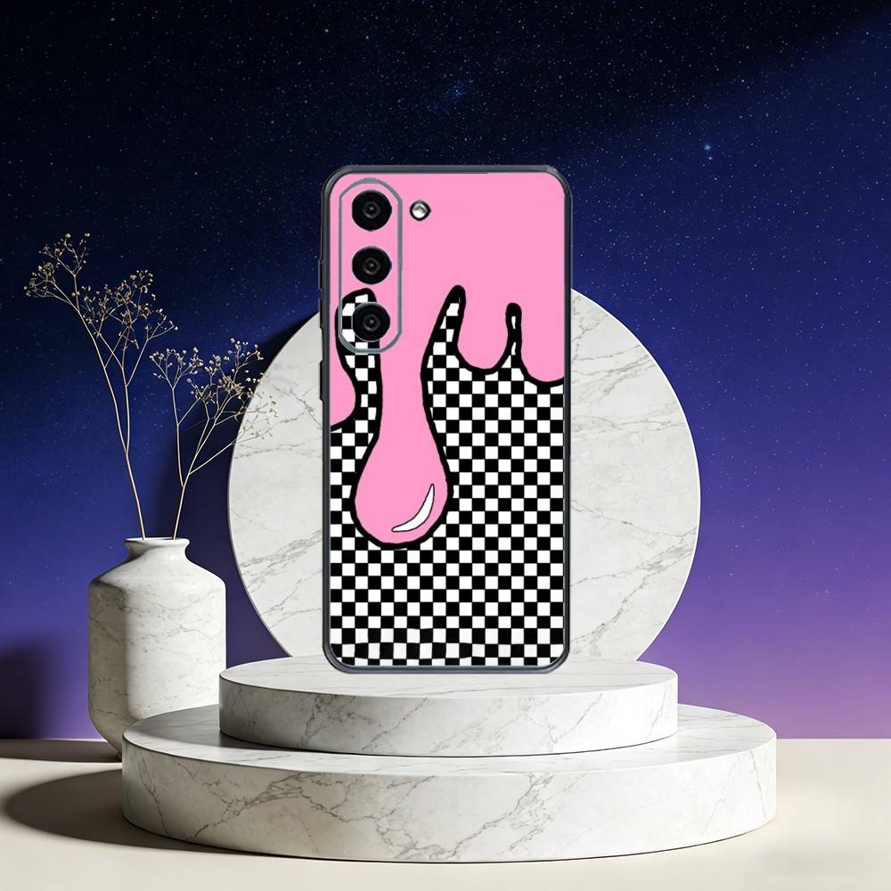 checkerboard chess board Phone Case For Samsung Galaxy A73,A72,A71,A70,A53,A52,A51,Others Soft Black Cover Samsung a71 4g