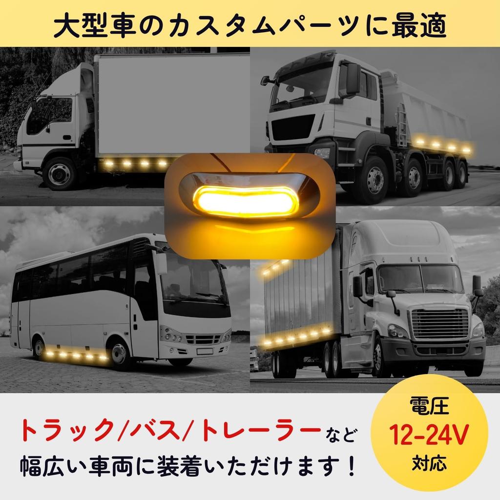 LUCKLINK Side Marker LED 4 Rows 12v 24v General Purpose
