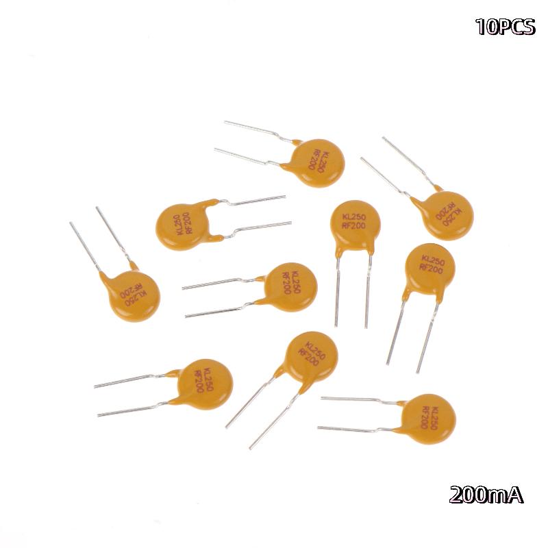 10Pcs Pptc Self-Recovery Fuses 250V 20Ma-800Ma 1A 1.5A 2A 3A Plug In Self Resettable Fuse Diy Accessories