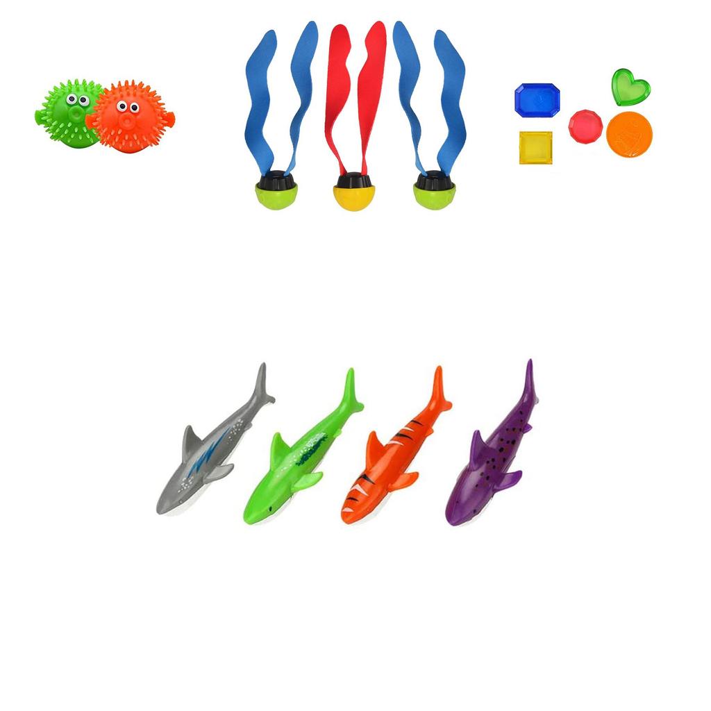 Colorful Kids Diving Toy Set With Water Rings Torpedo Pool Fun For Ages 3 To 6 Years