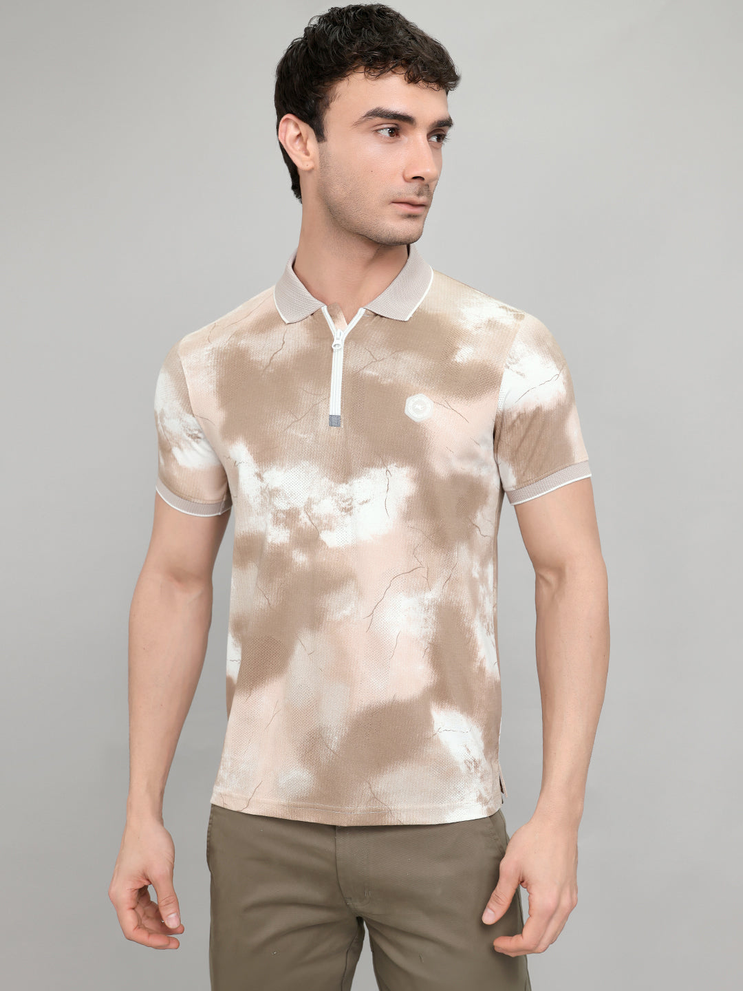 Monte Carlo Men Regular Fit Brown Tshirt M коричневый