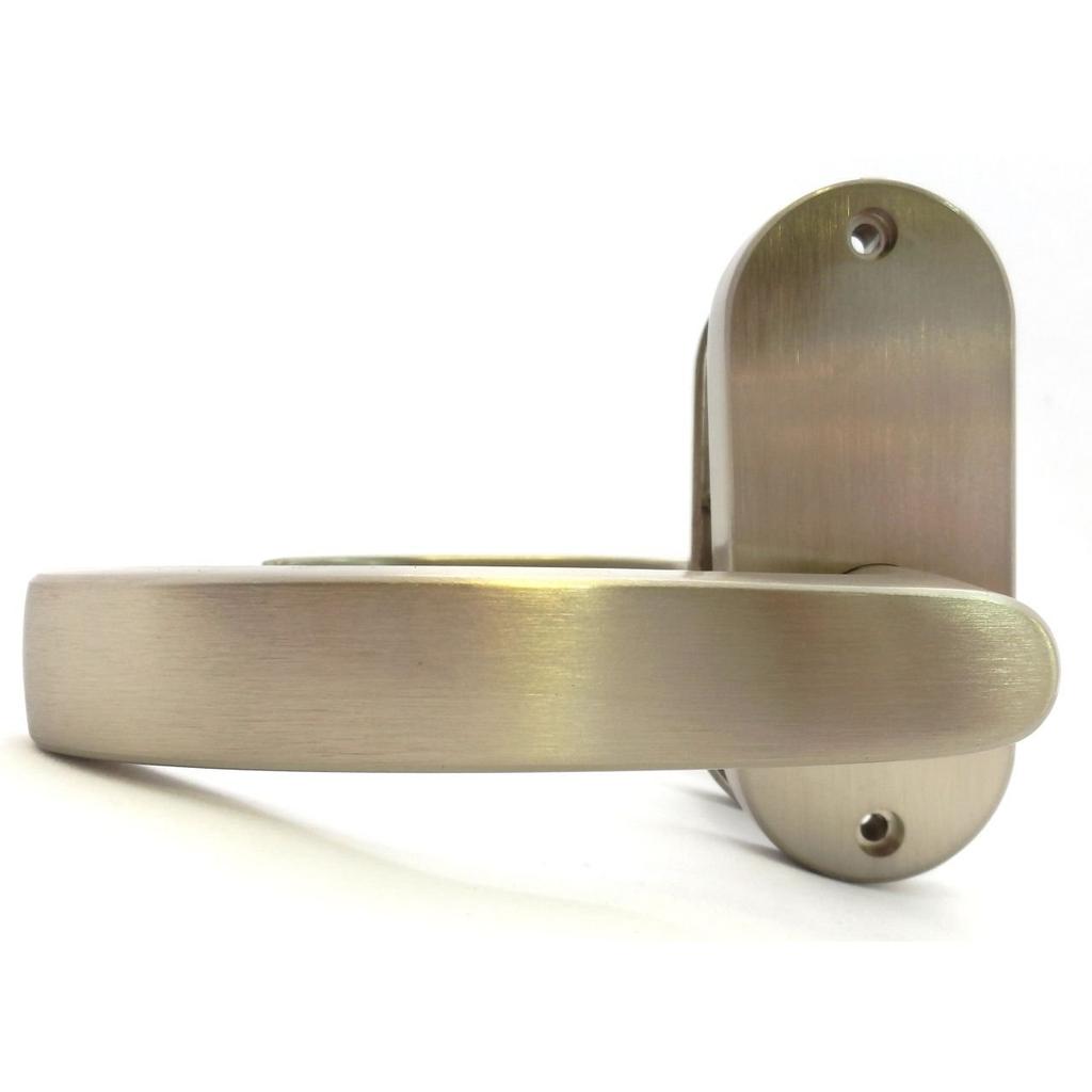 Kawaguchigiken Empty Oval Residential Indoor Lever 50mm Nickel Silver J-Lever, Lock, Seat, Handle, Backset, JL-24-1K-N,