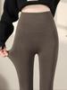Women's Autumn Winter New Fleece Thicken Cotton Warm Leggings Red High Waist Elasticity Slim Tight Casual Leggings