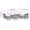 10 Piece Garden Sofa Set with Cushions Beige Poly Rattan