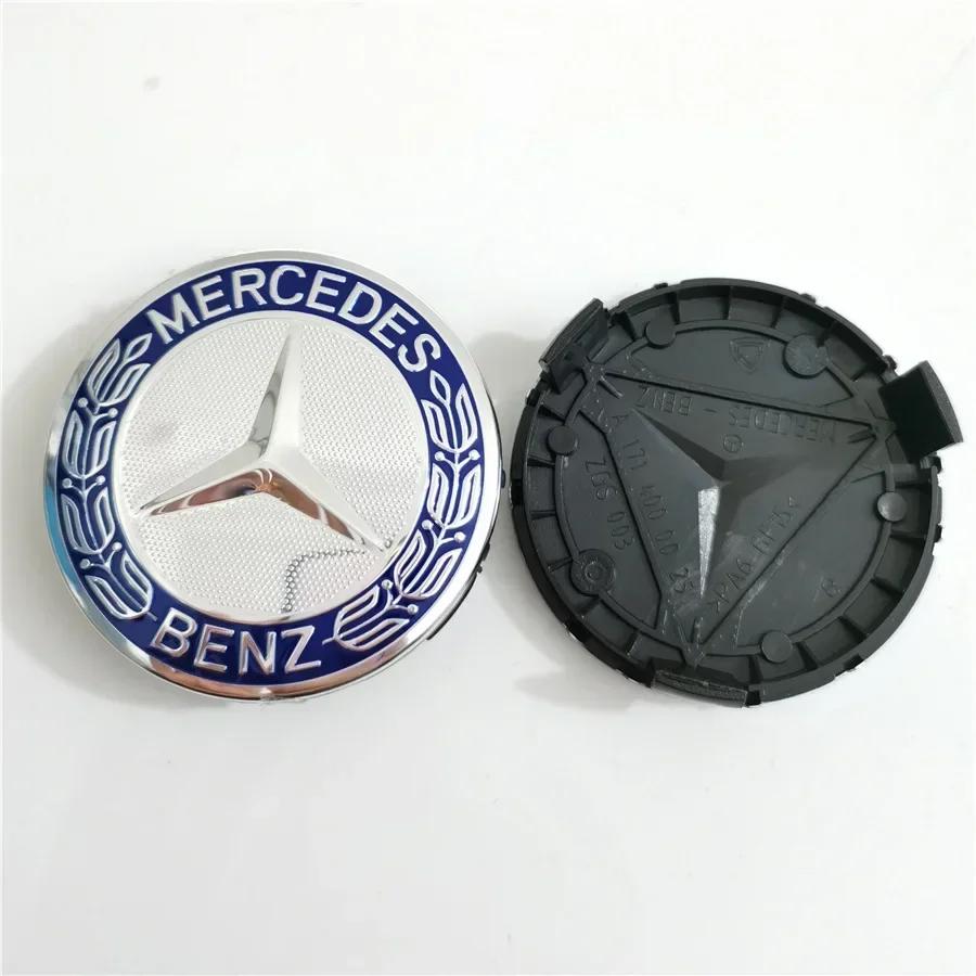 C200 E300 2026 Hot 4PCS 75mm Car Wheel Center Hub Caps Cover for Mercedes Benz B/C/E/S Class A Class C200L GLC GLK CLA Accessori