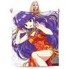 Ranma 1/2 Japanese Anime Shampoo Blanket Flannel Spring Autumn  Multi-function Warm Throw Blanket for Bedding Travel Bedspreads
