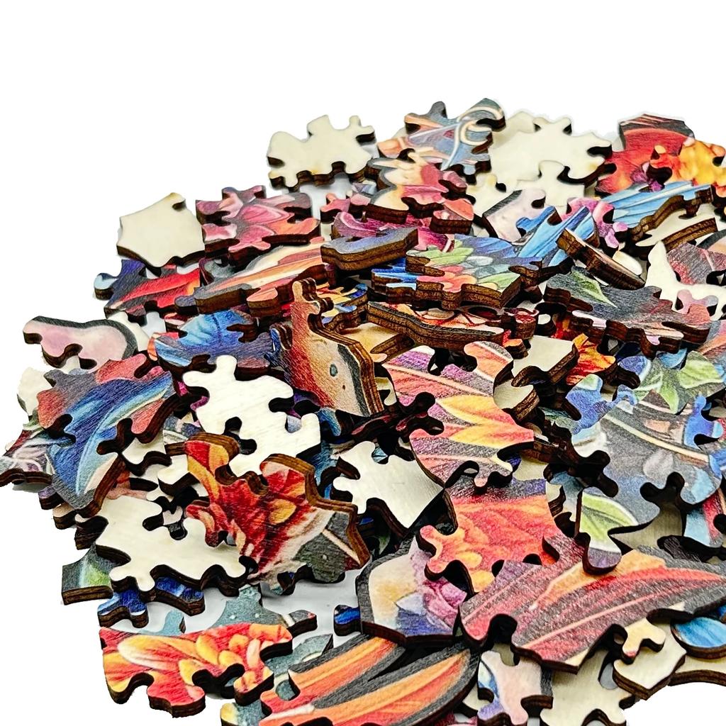 Wooden Animal Puzzles Jigsaw for Adults Kids Mysterious Medal Puzzle Child Toys Gifts Games 3D Wooden Puzzles Jigsaw