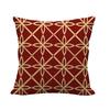 Simple Pattern Red Base Style Digital Printing Short Plush Pillow Covers For Car Sofa Office Cushion Cover Home Goods