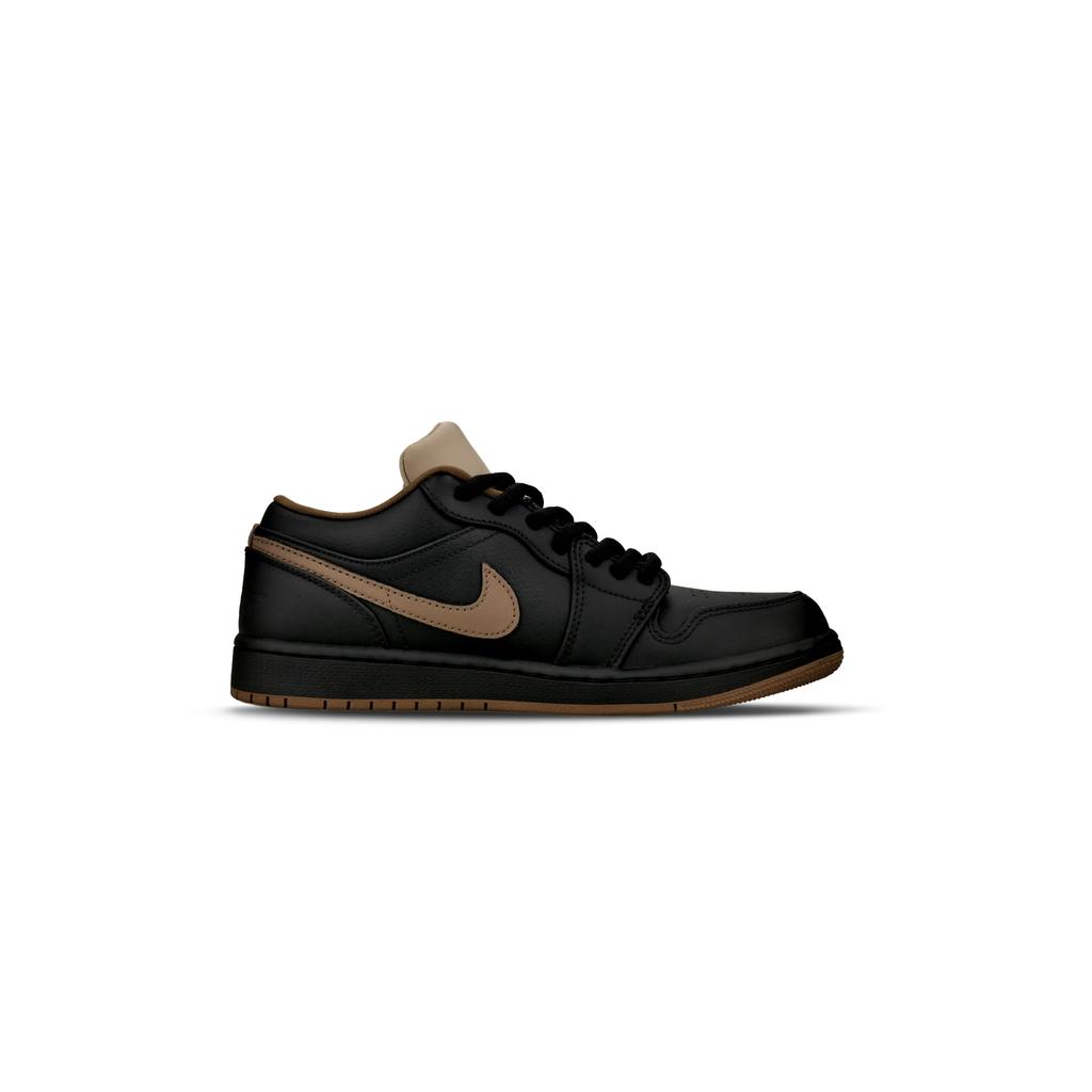 Jordan Air Jordan 1 Abrasion Resistant Low Top Vintage Basketball Shoes Men's Black Brown HF5753-221(Team882-)
