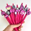 10Pcs Valentine's Day-Themed Ballpoint Pens with Cute Cartoon Roses Icons, Suitable for Use In Offices and Hospitals, A Fun Gift for Valentine's Day,