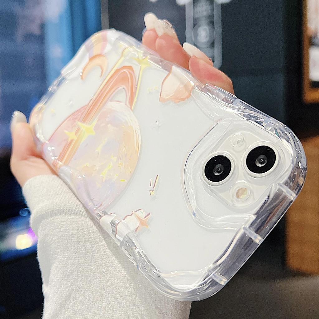 Roztomilé silikonové pouzdro pro Xiaomi Redmi Note 13 12 11 Samsung A54 A24 A14 Oppo A78 A58 A38 Infinix Note 30 Pro Funda Planet Saturn Cover Soft TPU Bumper