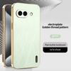 Gold Silk Texture Leather Plating Case For Google Pixel 10A 10 9 Pro XL 9A 8A 8 7 6 Pro 7A 6A Shockproof PC Plastic Cover