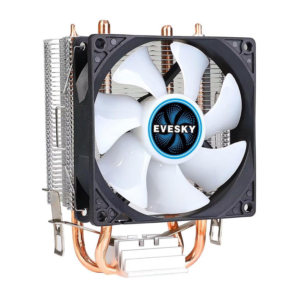 Frost Dual Heat Pipe CPU Radiator with Luminous Silent Fan - Compatible with 1151, 1155, 2011, and AMD Systems