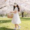 Spring Summer Cotton Baseball Cap With Embroidered Butterfly Knot Design For Women