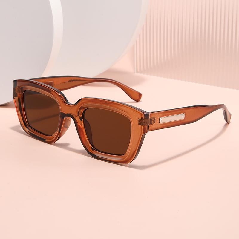 Square Small Frame Fashion Women Sunglasses UV Protective Outdoor Street Model Glasses Trendy Accessory