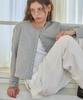 Ronron Ribbon Pattern Wide Denim Pants White