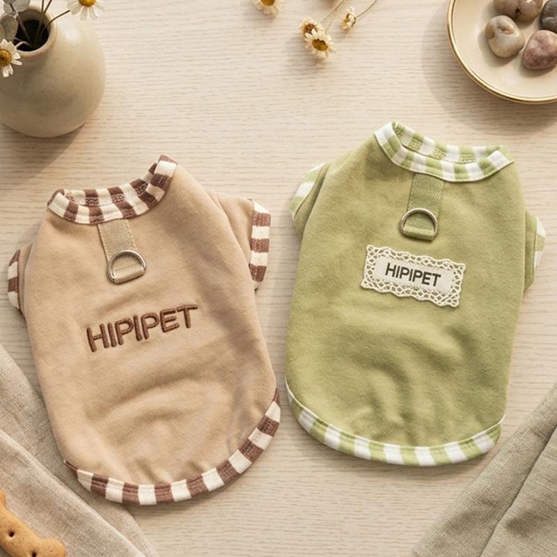 Soft Teddy Pullover with Letter Embroidery, Warm Winter Dog Base Layer, Vest for Small to Medium Breeds (e.g., Yorkies)