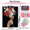 5D Malowanie Diamentami DIY Obraz Kobiety Kwiat Pełny Kwadratowy Okrągły Diament Haftowany Portret Mozaika Kwiat Dekoracja Domu