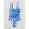2025 Printed Strappy Swimsuit Women One Piece Floral Swimwear Female Bathers Bathing Swimming Swim Suit Beachwear