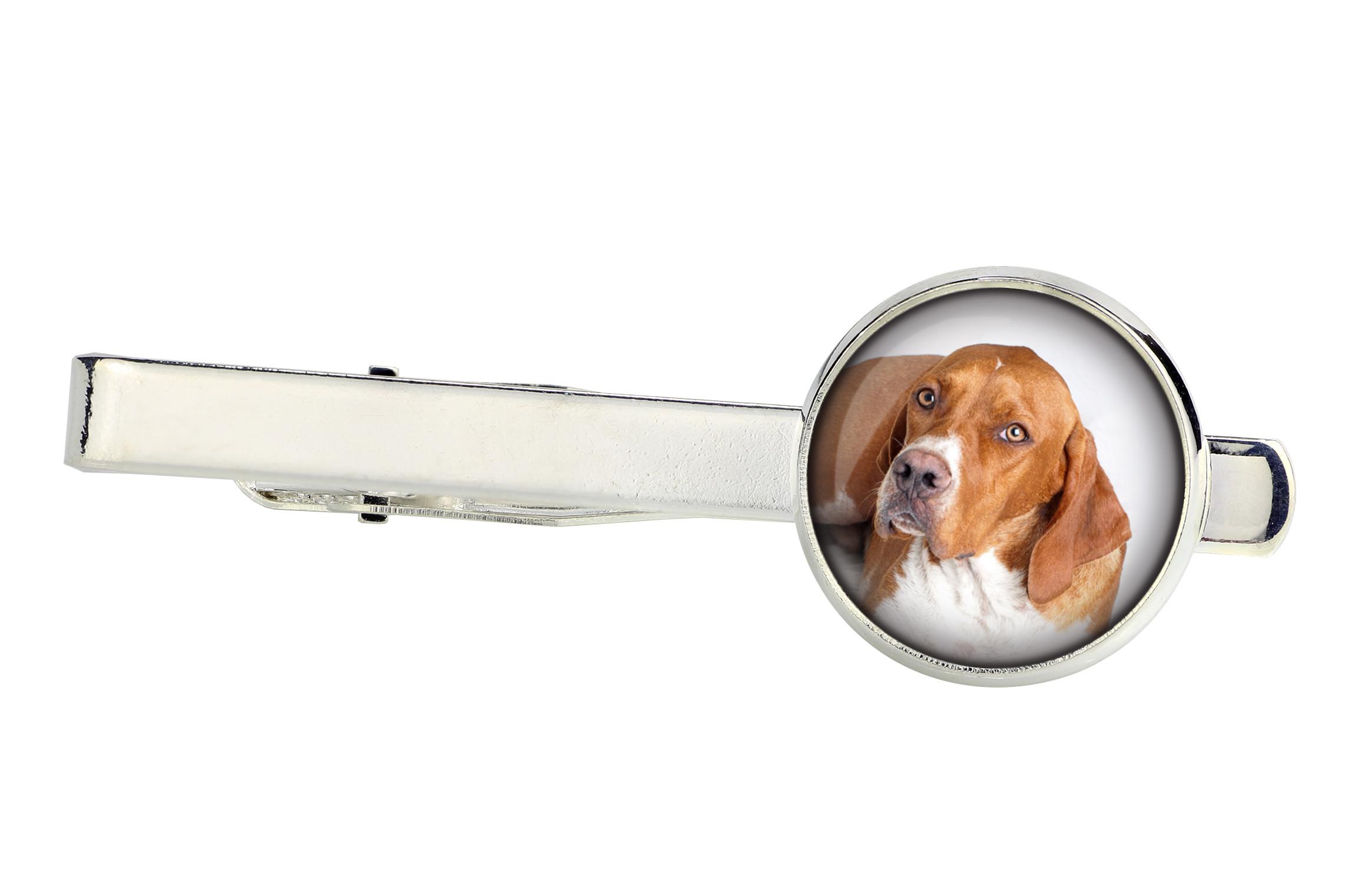 

English Pointer I - tie clip, ornament, jewelry for an evening outfit by Art-Dog срібний