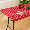 Homaxy Rectangle Vinyl Table Cloth Elastic Fitted Tablecloth With Flannel Backing Waterproof Plastic Table Cover Camp Tablecloth