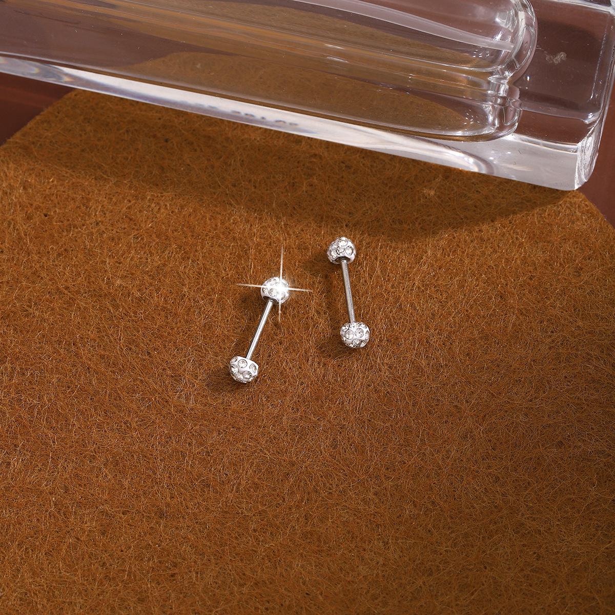 Изысканные бриллиантовые гантели-гвоздики для ушей - Niche Light Luxury Spiral Design для женщин