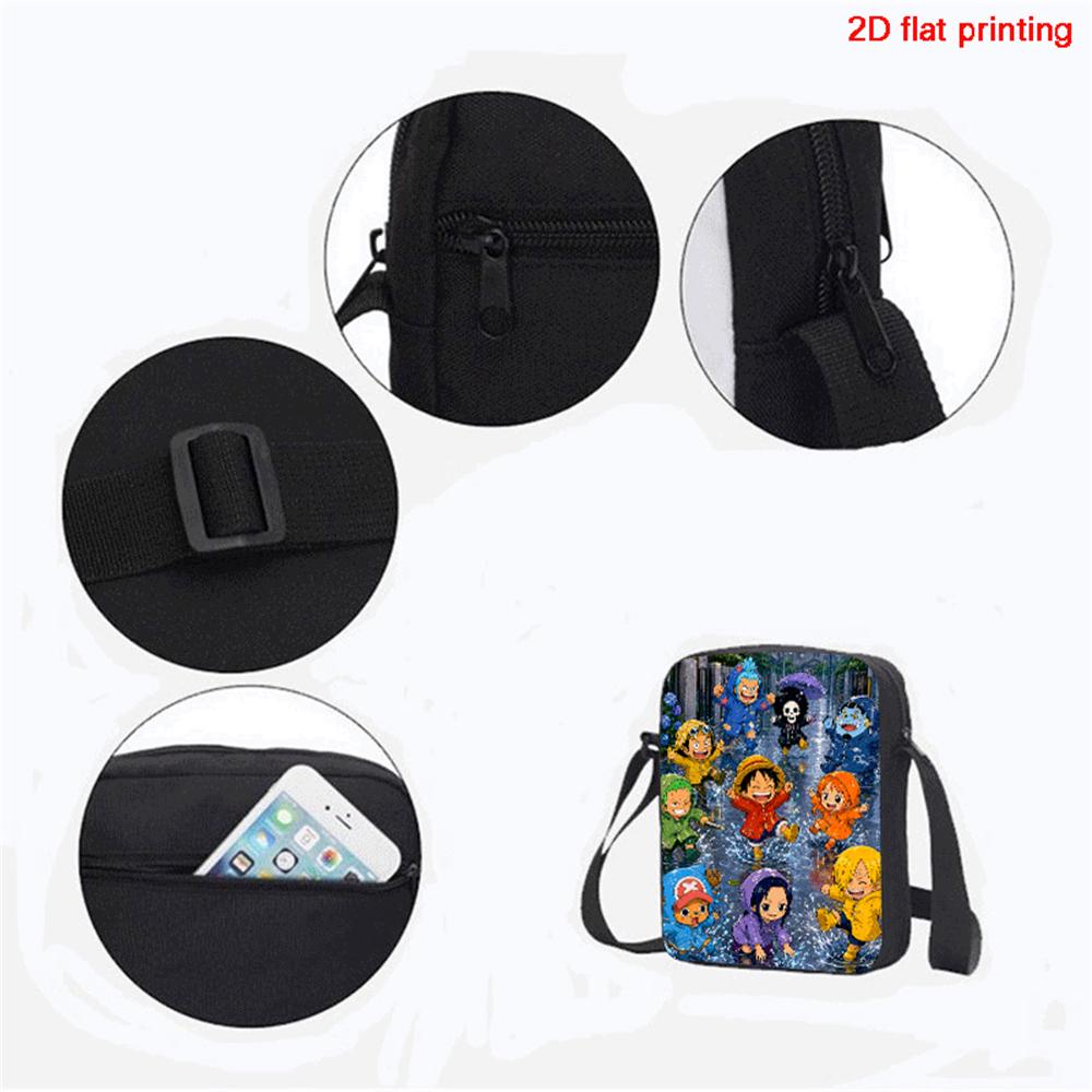 One Piece Cartoon Mini Ita Crossbody Bag Lightweight Durable Adjustable Strap Ideal Gifts For Boys Girls Kids Casual Daily Trip