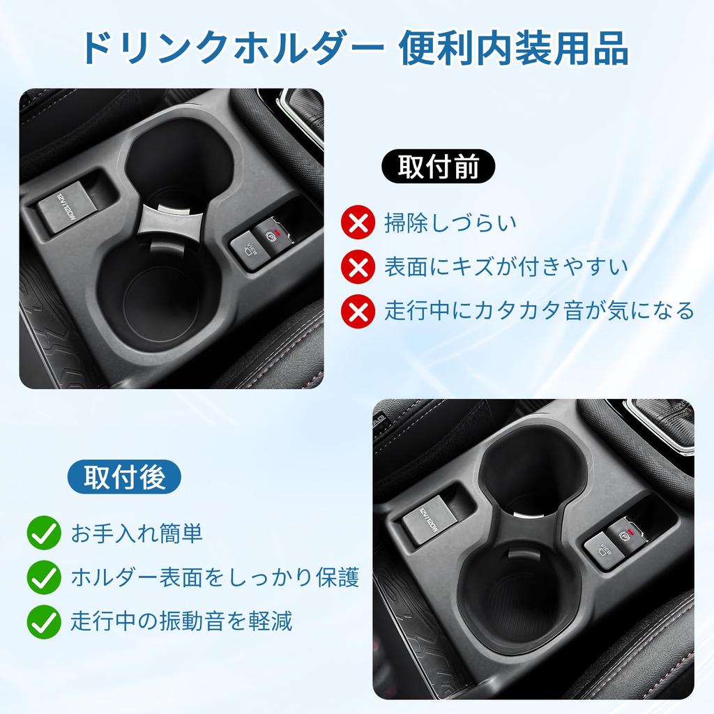 Futwod Compatible with Subaru New Forester SL Series Center Console Cup Easy Protective Noise Forester SL 1 Piece (6th Generation, SL5/SLG, 2025) -