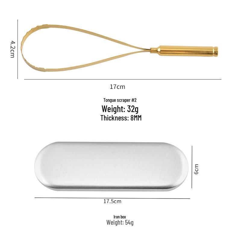 Stainless Steel Single-Handle Tongue Scraper for Oral Hygiene