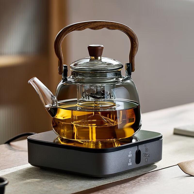 YIHUTEA High Borosilicate Glass Tea Pot with Strainer