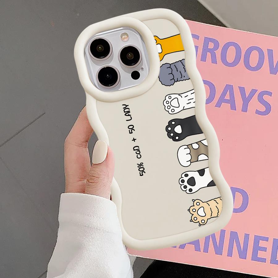 Case for iPhone 8 17 Air 12 13 11 14 16 Pro Max XR 15 Plus Soft Phone Cover Cute Cartoon Cat
