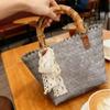 2025 Bamboo Weave Women's Summer Retro Rattan-Style Handmade Large Capacity Handbag