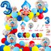 98 Stück/Set Cartoon Clown Bogen Girlande Set Folien Zahlenballons Latex Luft Ballons Babyparty Geburtstagsparty Dekorationen Zubehör