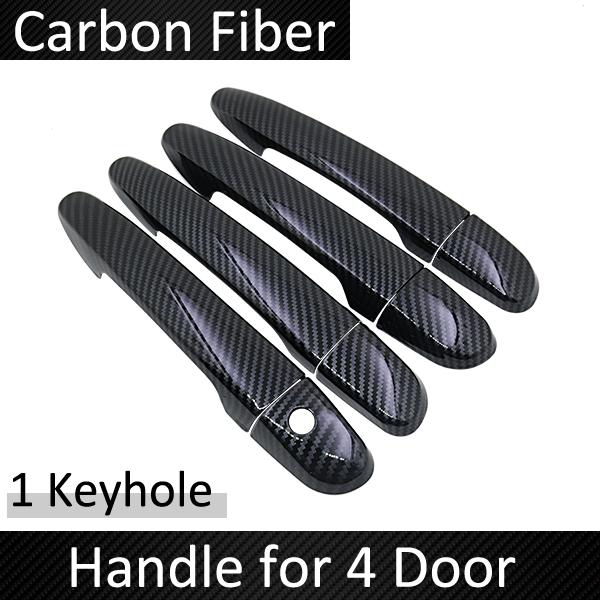 Black Carbon Fiber Door Handle Cover for Mazda CX-5 CX5 CX 5 KF 2017~ 2018  Car Accessories Stickers Trim Set Chrome