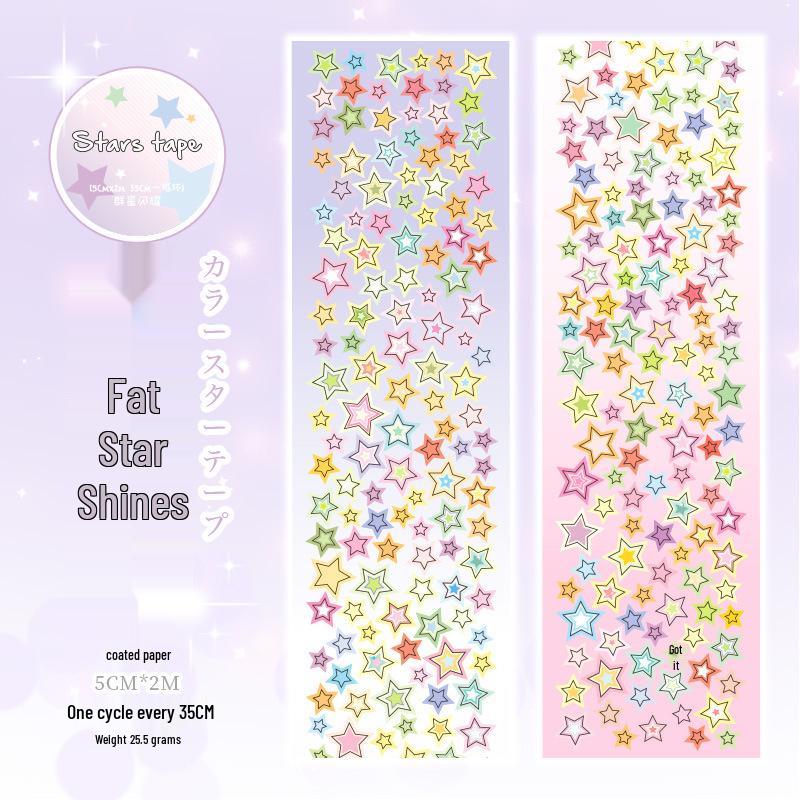 Die-Cut Starry Sky Series Tape for Journals, Phone Cases, DIY Collages & Paintings