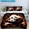 Colorful Panda Love 3pcs Bedding,Including 1pc Duvet Cover And 2pcs Pillowcases Perfect for Christmas,Ideal for Bedroom, Dormitory