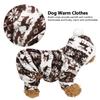 Plush Coffee Deer Autumn Winter Four Feet Pet Hoodies Clothes Warm Pajamas Clothing for Dogs Cats