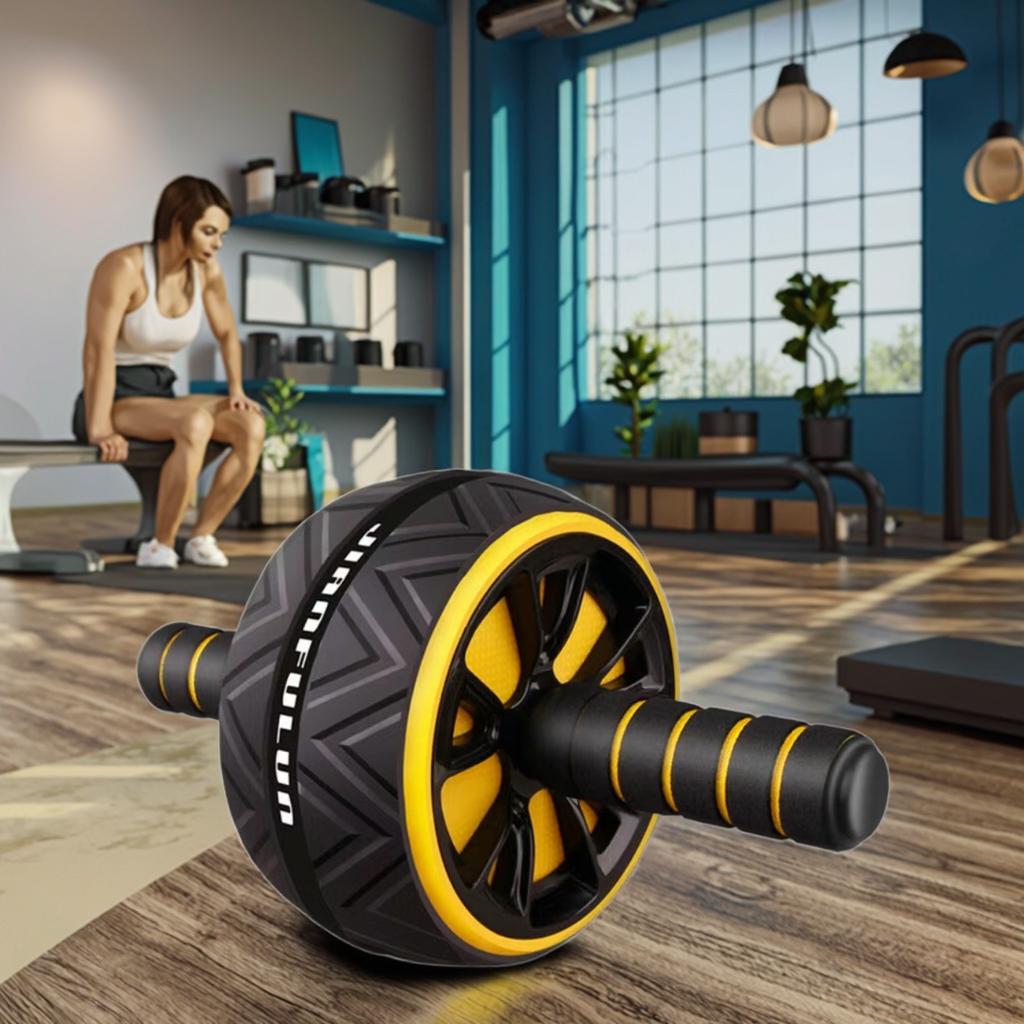 Klassisches Workout Bauchmuskelroller Rad Bauch Home Fitness Übung Bauchrad Rolle Bauchformer mit Kostenloser Knieauflage