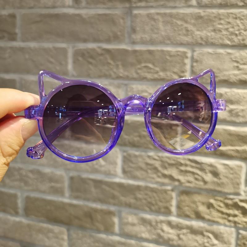 New Vintage Cat's Ears Kids Sunglasses Children Cute Pink Cartoon Sun Glasses Frame Girls Boys Baby Eyewear UV400 Oculos De Sol