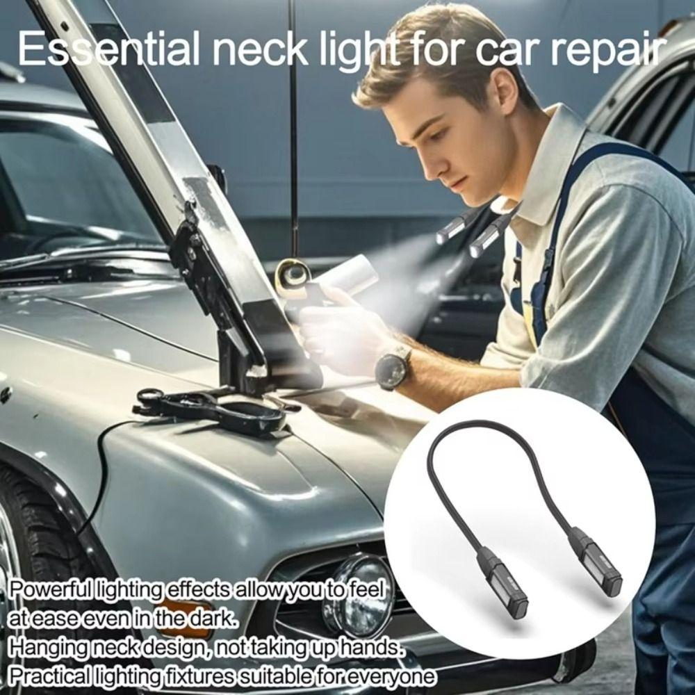 Flexible Design Neck Light Rechargeable Battery Magnet Attachment Book Light LED Lighting Folding Design Emergency Flashlight