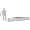Garden Raised Bed 320 x 40 x 45 cm Galvanized Steel Silver