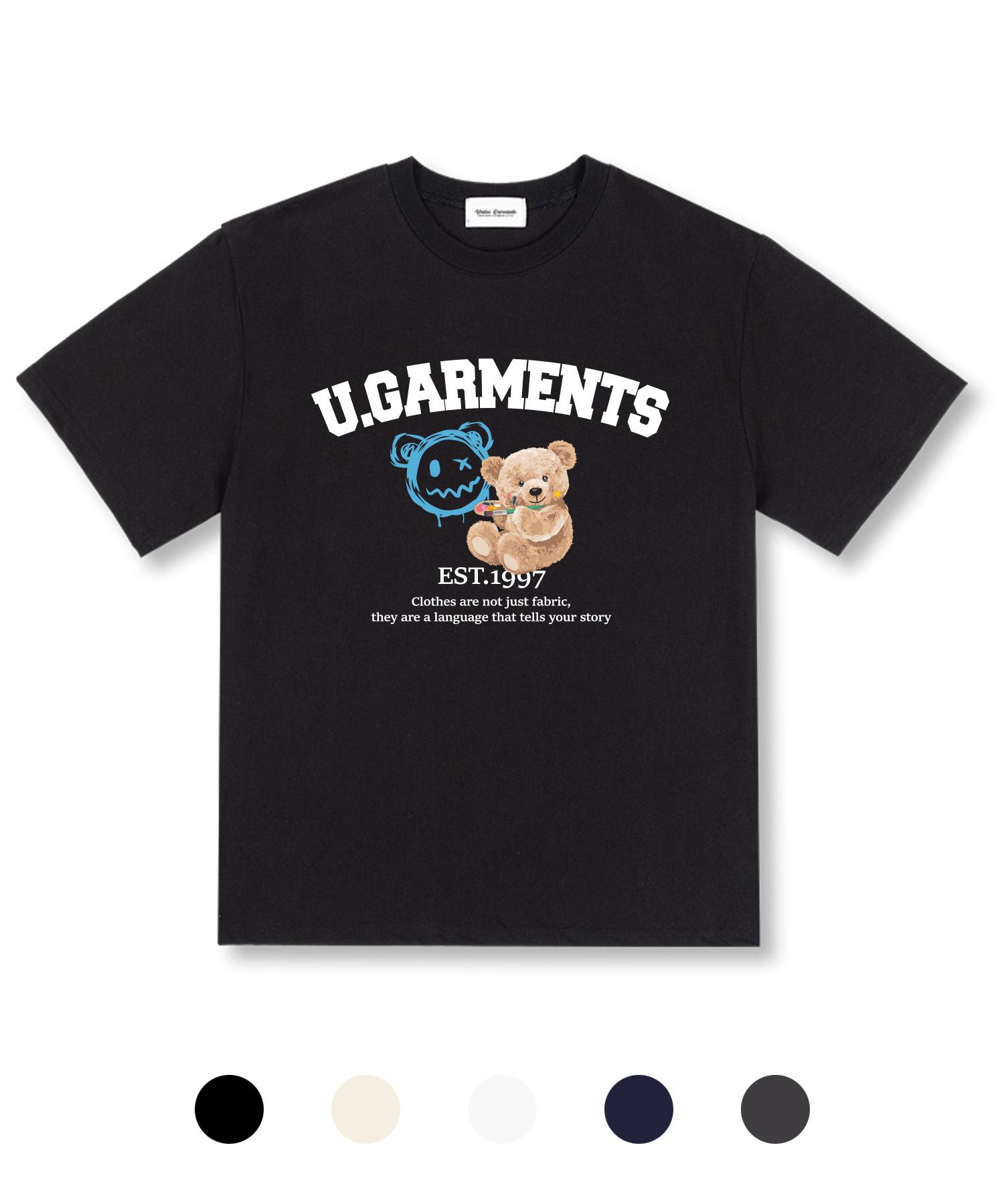 Union Garments Artbear Oversized Short Sleeve T-Shirt 5 Colors Notation/L