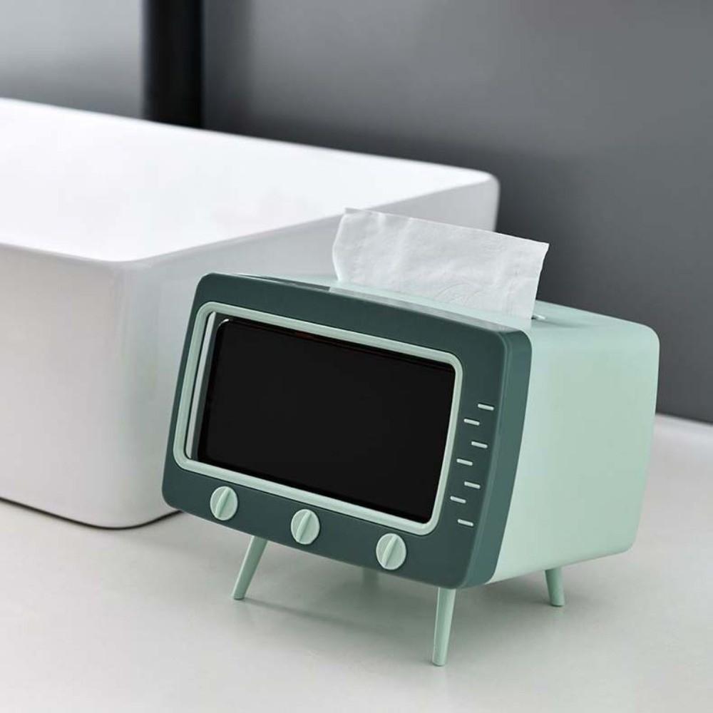 Plastic Paper Storage Box Square Tissue Dispenser TV Desktop Tissue Box Children's Gift