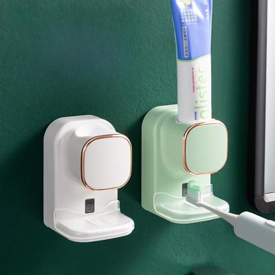 ABS Auto Sensor Toothpaste Dispenser Wall-Mounted Toothbrush Holder No-Drill Electric Bathroom Organizer- Hygienic Plastic